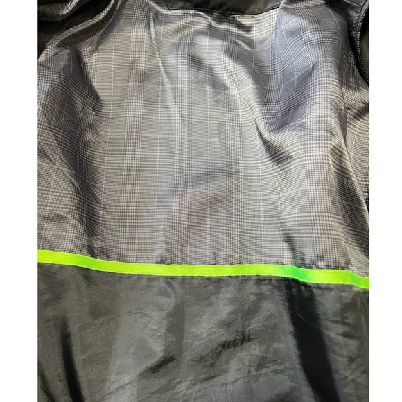 K-Swiss Black Satin Full Zip Bomber Jacket Size L - Picture 5 of 8